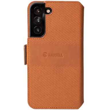 Leather Phone Wallet Galaxy S22 Cognac