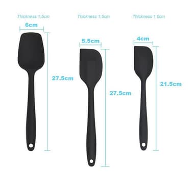 Slickepott set silikon 3 delar Svart