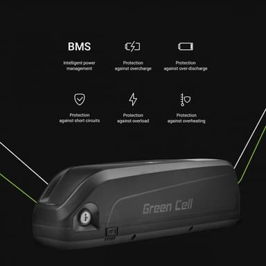 Green Cell elcykelbatteri 48V 13Ah med laddare