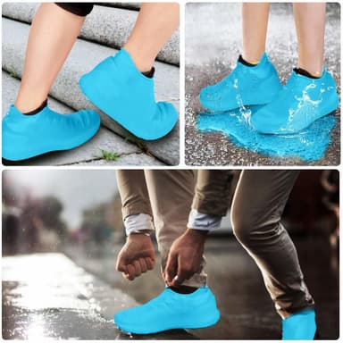 Vattentäta skoskydd silikon stl. 40-44 - turkos