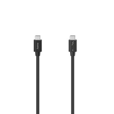 HAMA Kabel USB-C Thunderbolt-4 40 Gbit/s Ultra-HD 8K 0,8m Svart