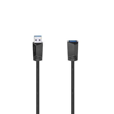 HAMA Kabel USB-förlängning 3.0 5 Gbit/s 1.5m Svart