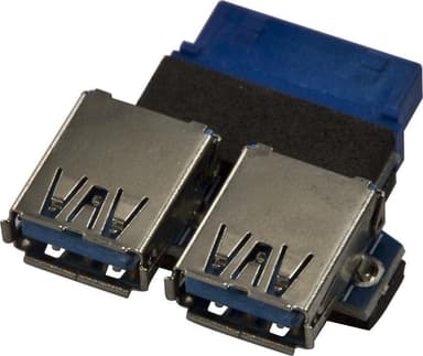 DeLOCK intern adapter för USB 3.0, IDC20 ho - 2xUSB 3.0 A ho (65324)