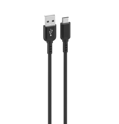 USB-C laddkabel / datakabel 3A - 1 m - svart