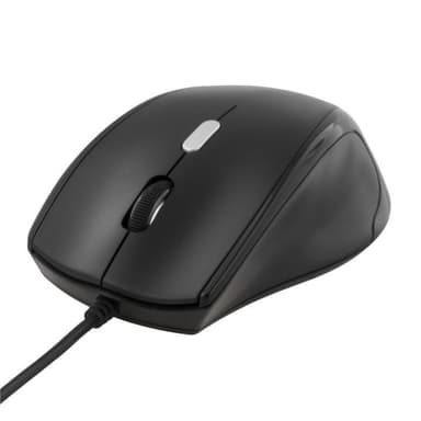 DELTACO optisk mus, 3 knappar med scroll, USB, svart (MS-774)