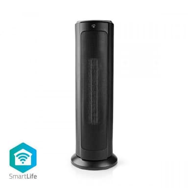 Smart tornvärmefläkt med Wi-Fi & termostat, 1200 / 2000W, Svart