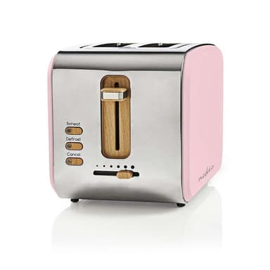 Brödrost | 2 breda uttag | Soft-Touch | Rosa