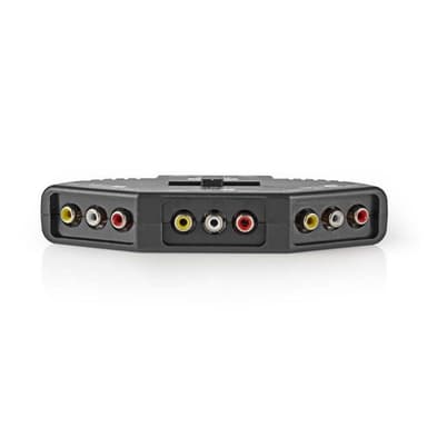 Nedis 3-portars AV-switch | 3x RCA-ingång (RWY) - 1x RCA-ingång (RWY) | Svart