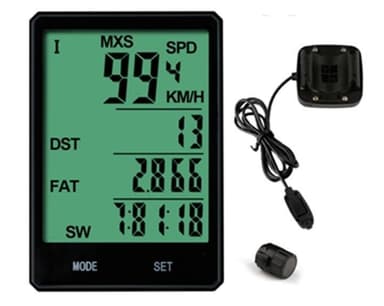 Cykeldator med LCD-skärm, Svart