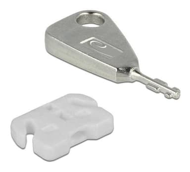 DeLOCK Lås för USB-portar, 5 USB-lås, 2 nycklar, vit
