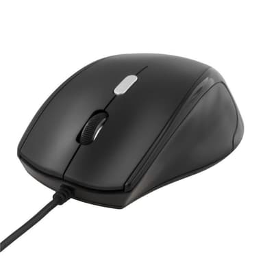 DELTACO optisk mus, 3 knappar med scroll, USB, svart (MS-774)