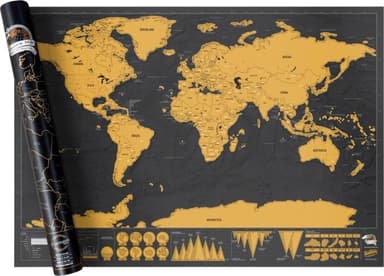 XXL Scratch Map - Världskarta där du skrapar de länder du besökt