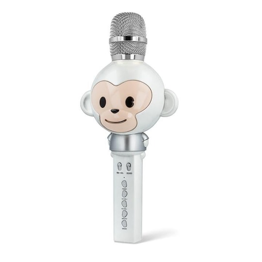 Forever Mikrofon med Bluetooth högtalare Animal Vit AMS-100