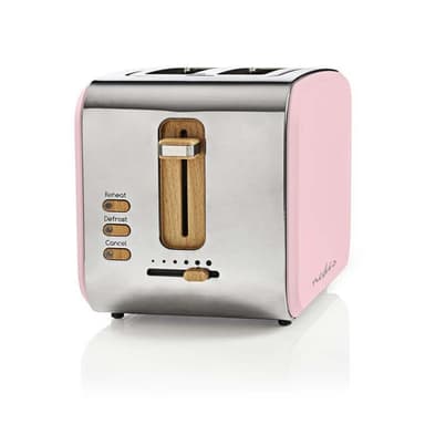 Brödrost | 2 breda uttag | Soft-Touch | Rosa