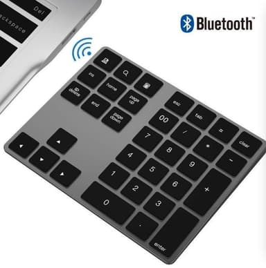 Numeriskt Bluetooth-tangentbord, 34-knappar, Grå