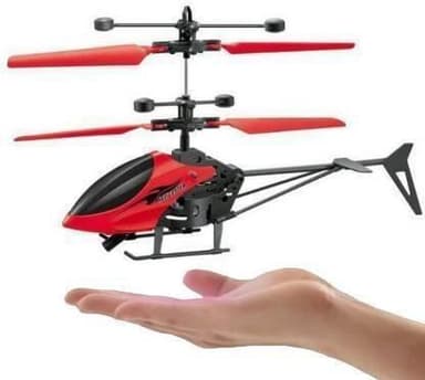 Radiostyrd helikopter, dubbla rotorblad, Röd