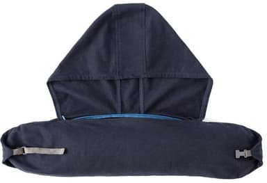 Rund Nackkudde med luva - Mörk Blå