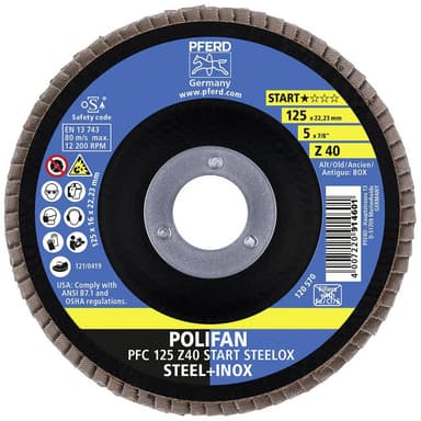 Lamellslipskiva PFERD 69300934 Diameter 125 mm N/A 10