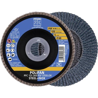 PFERD 69398193 HÄST POLIFAN-FACKSKIVA PFC 125 Z 60 PSF