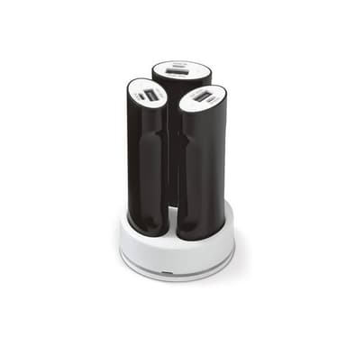 Powerbank 3x2200mAh med Laddställ