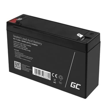 Green Cell AGM VRLA Batteri 6V 7.2Ah