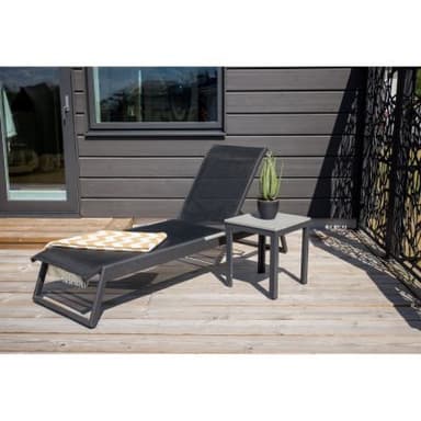 Loungesäng/solsäng 2-pack parma - svart / grå
