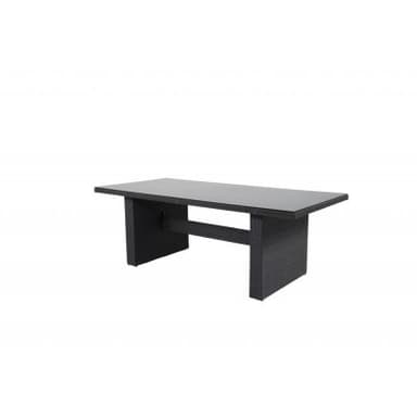 Utebord / matbord padova 200x100 cm - svart / glas