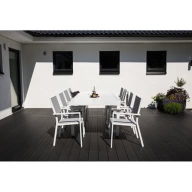 Utebord / matbord förlängningsbart marbella 160/240x100 cm - vit