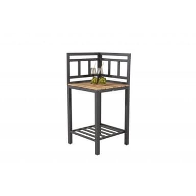 Arbetsbänk / hörndel till utekök mexico 60x60x127 cm - svart / teak