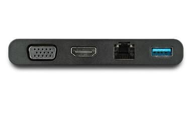 StarTech.com USB-C Multiportadapter med HDMI och VGA - 1x USB-A, Kabel