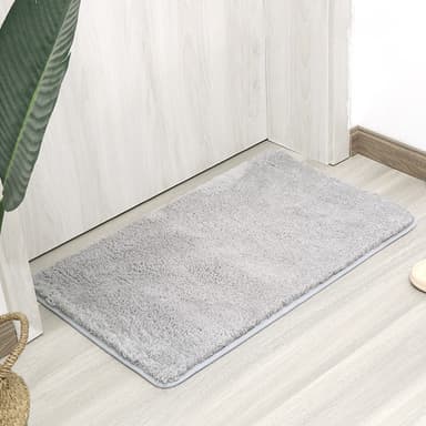Tjock dörrmatta för badrum i sovrum med halkfri Ljusgrå 40x60 cm