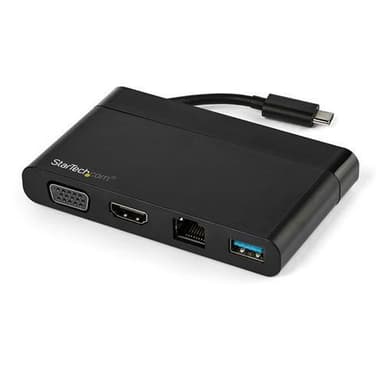 StarTech.com USB-C Multiportadapter med HDMI och VGA - 1x USB-A, Kabel