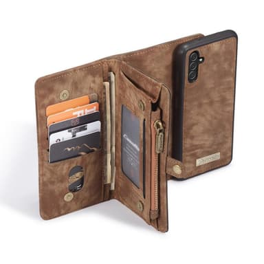 CASEME Samsung Galaxy A13 5G / A04s 4G Retro plånboksfodral - Coffee
