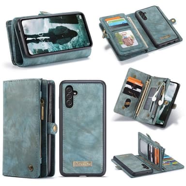 CASEME Samsung Galaxy A13 5G / A04s 4G Retro läder plånboksfodral - Blå