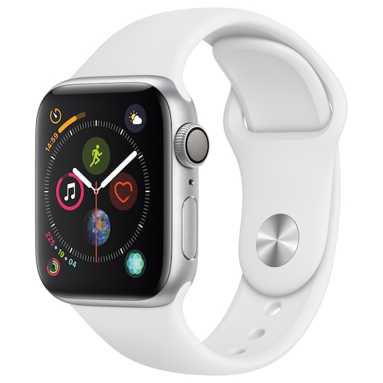 Apple Watch 4 40mm (silver alu/vit sportband)