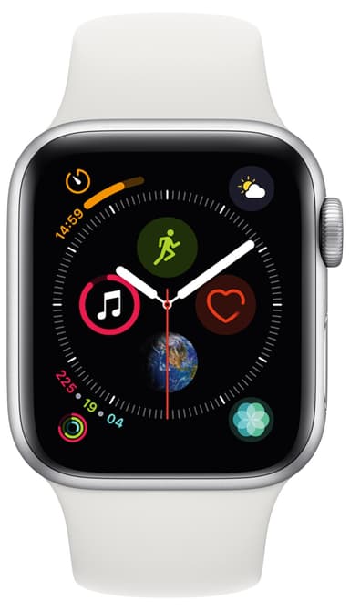 Apple Watch 4 40mm (silver alu/vit sportband)
