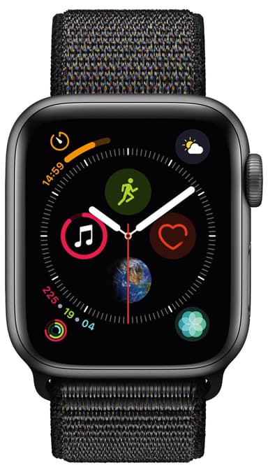 Apple Watch 4 40mm (grå alu/svart sportloop)