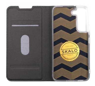 SKALO Samsung S22 Plånboksfodral Ultratunn design - Mörkgrå