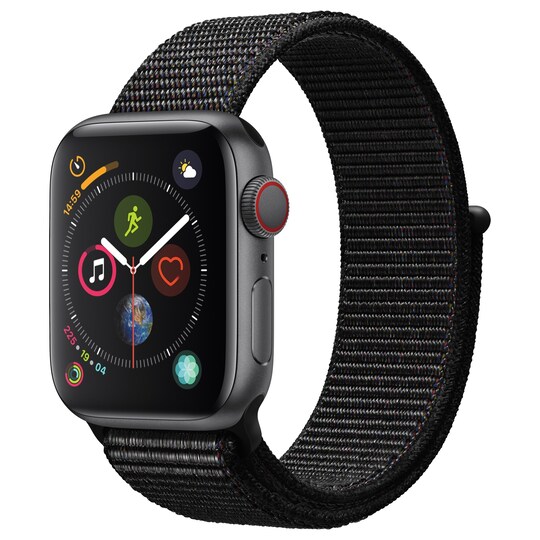 Apple Watch 4 (GPS + Cellular) 40mm (grå alu/svart sport loop)
