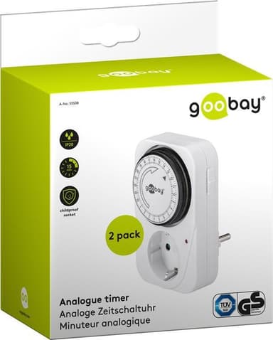 Goobay Set med 2, analog timer