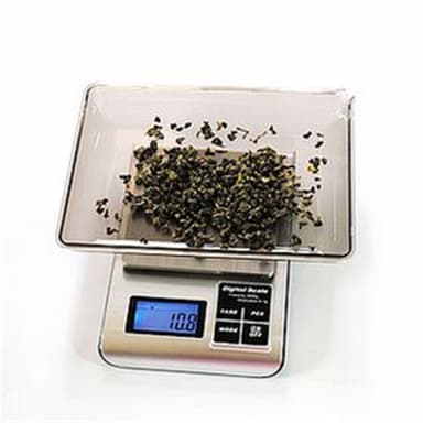 Liten digitalvåg med bricka för bakning/smycken 1 kg/0,1 g silver