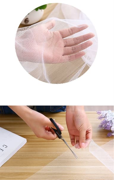 Window Screen Mesh Gardin med kardborreband 1,5 x 2 m 2-Pack Vit