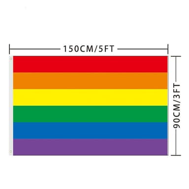 Regnbågsflagga Pride Flagga HBTQ 150x90 cm
