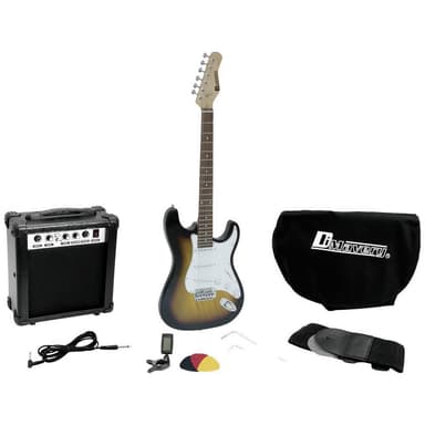 Dimavery EGS-1 Elgitarr paket Sunburst inkl. väska,