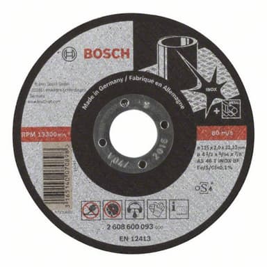 Separationspår rakt 115 mm 22.23 mm Bosch Accessories