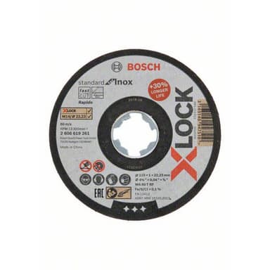 Separationspår rakt 115 mm 22.23 mm Bosch Accessories