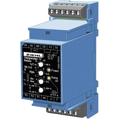 Ziehl TR 111 Termostat Pt100 -10 till +200 °C Relä 5 A