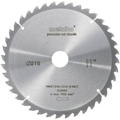 Metabo 628065000 Cirkelsågblad 216 mm 1 st