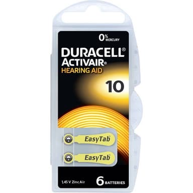 Duracell Activair 10 Hörapparatbatterier ZA 10