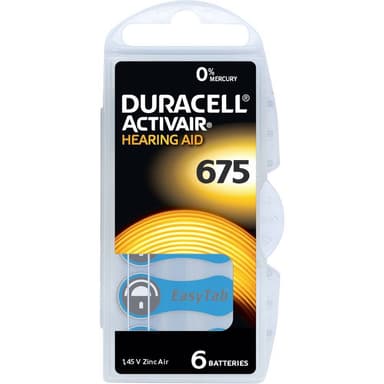 Duracell Activair 675 Hörapparatbatterier ZA 675